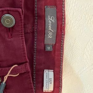 Level 99 Maroon Denim